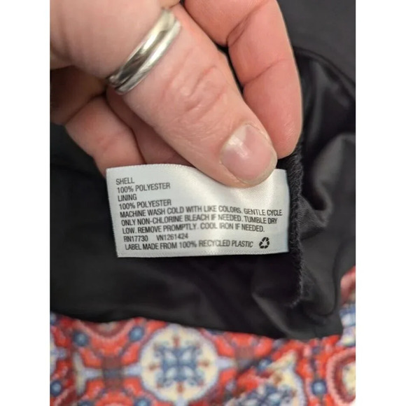 xhilaration kaleidoscope sun dress, orange, blue, white, women's size Medium D4 - Picture 4 of 5